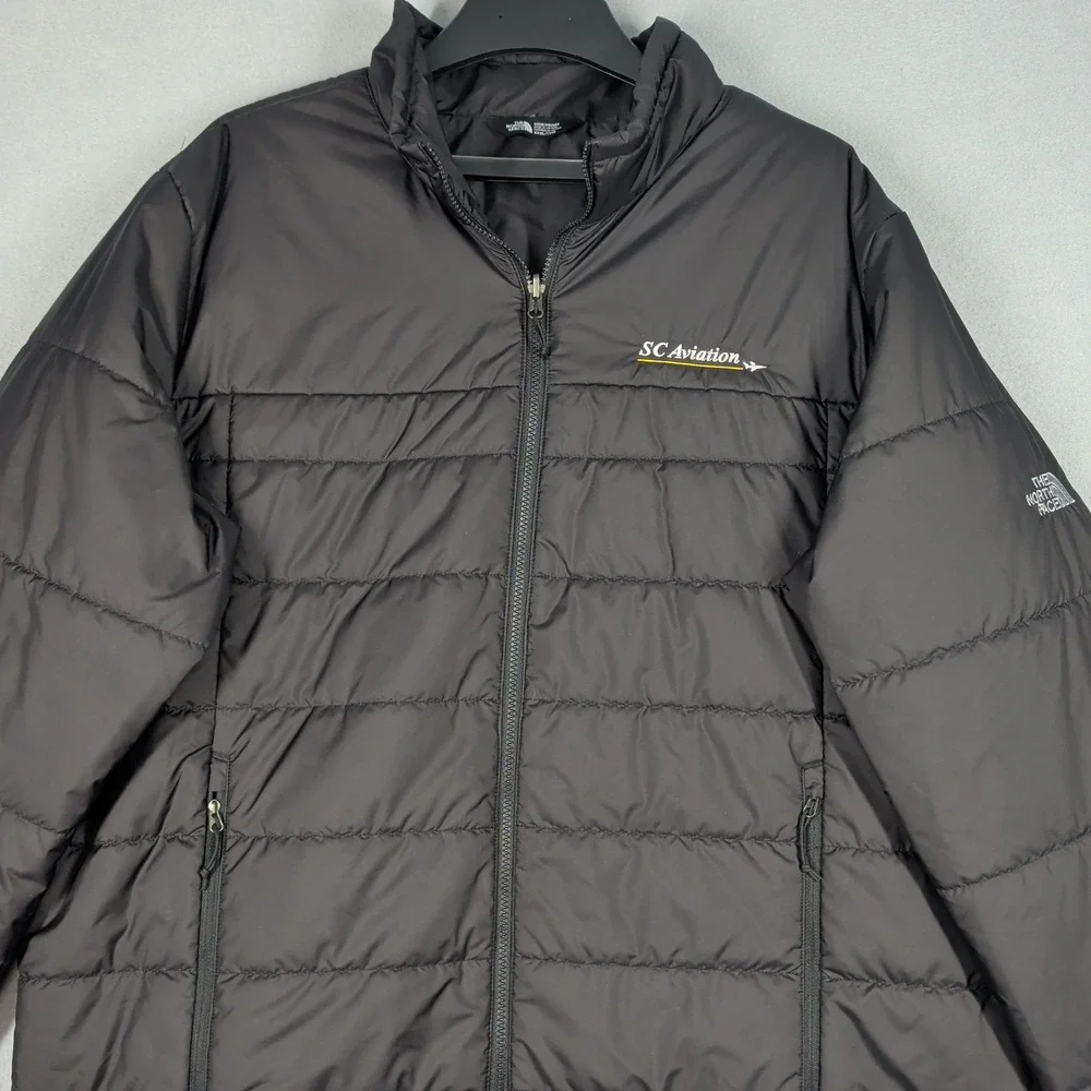 The North Face Puffer Jacket Mens XXXL‎ Black SC Aviation Quilted Full Zip Coat